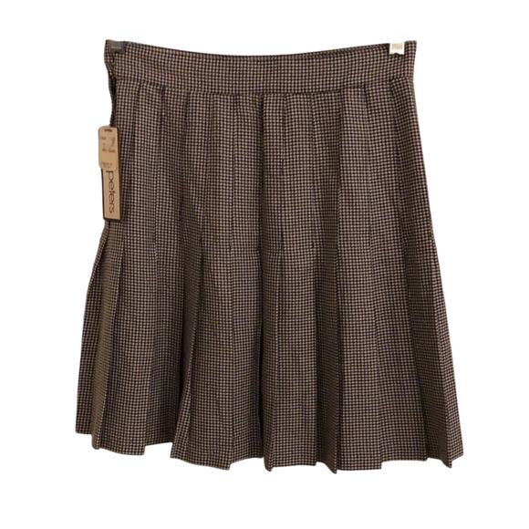 Jay Peters Vintage Pleated Skirt Houndstooth Check Schoolgirl Woman Size 8 - Picture 2 of 8